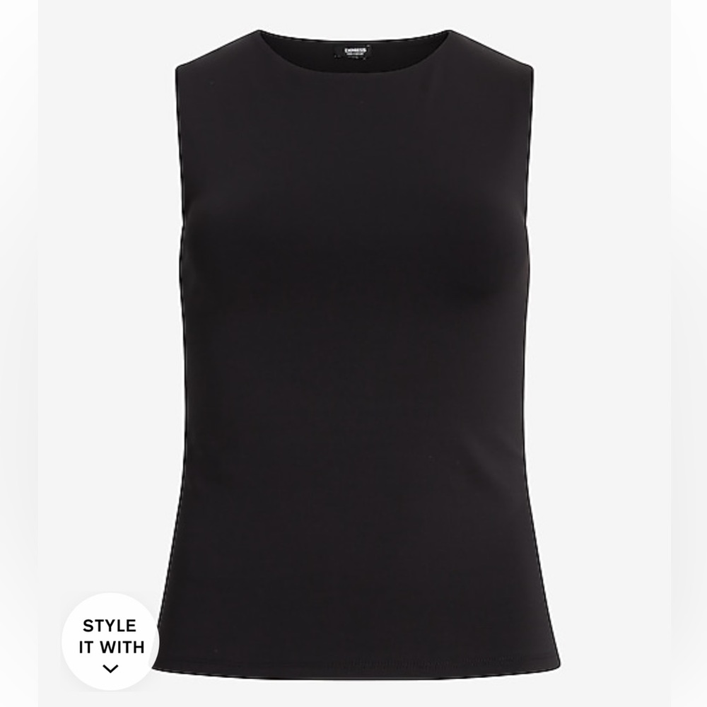 Express Body Contour high compression matte crew neck tank